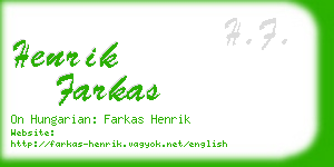 henrik farkas business card